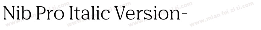 Nib Pro Italic Version字体转换